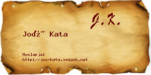 Joó Kata névjegykártya
